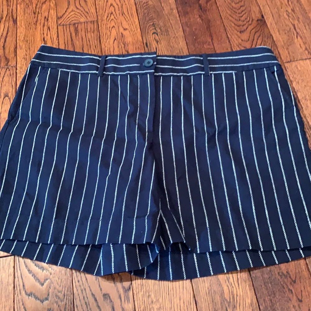 Loft navy/white striped shorts size 12